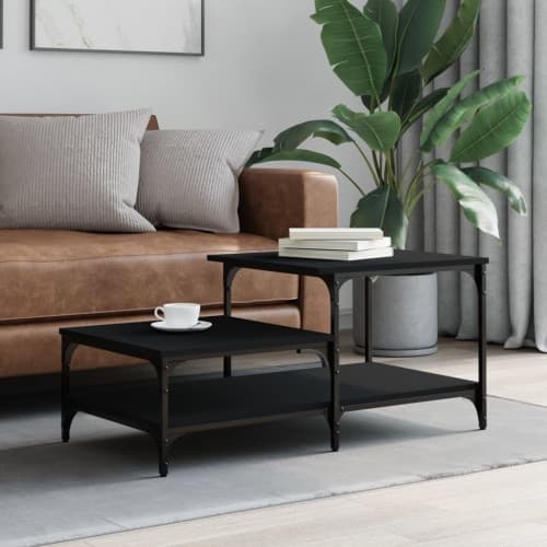 Soffbord svart 100x50,5x45 cm konstruerat trä