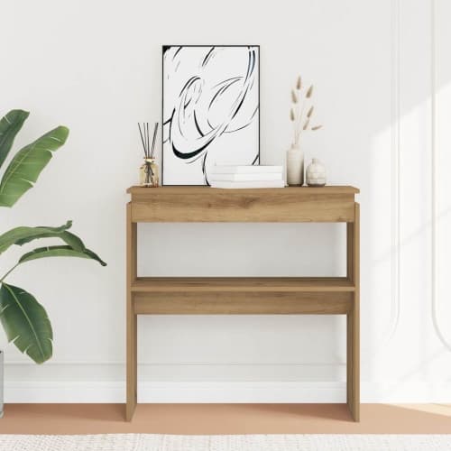 Konsolbord artisan ek 80x30x80 cm konstruerat trä