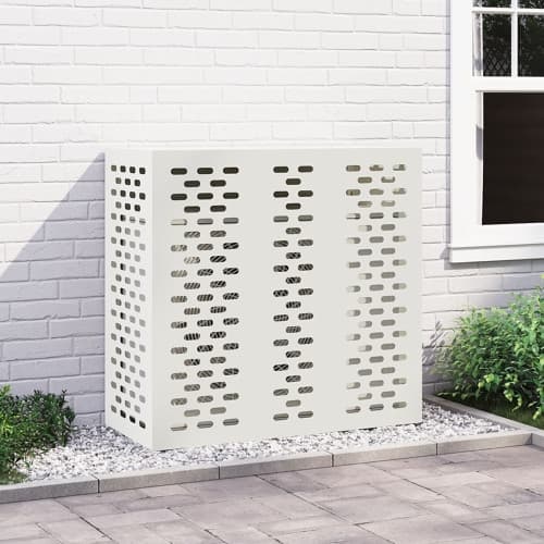 Luftkonditioneringsskydd Vitt 110x50x105 cm