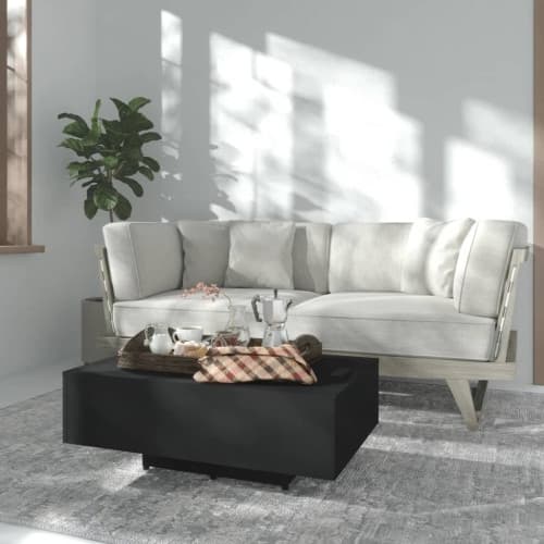 Soffbord svart 85x55x31 cm konstruerat trä