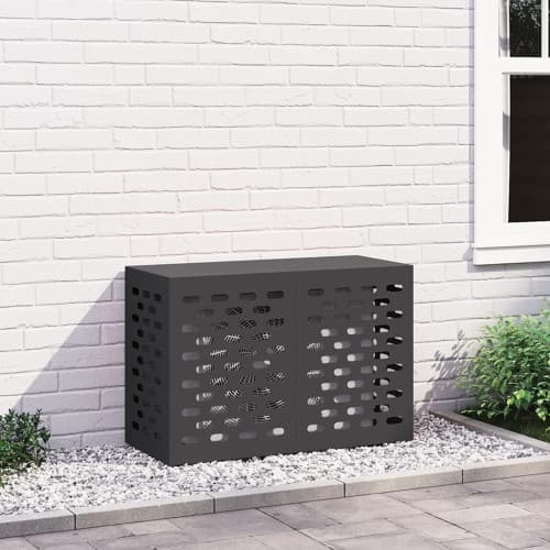 AC-skydd Svart 90x40x60 cm i Stål