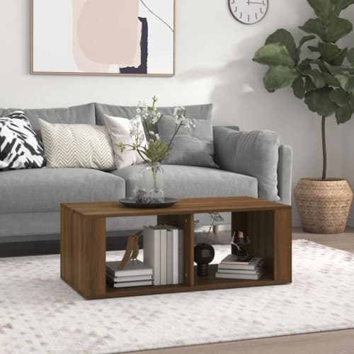 Soffbord brun ek 100x50x36 cm konstruerat trä