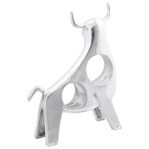 Bull Skulptur Silver 22x9,5x34 cm Aluminium