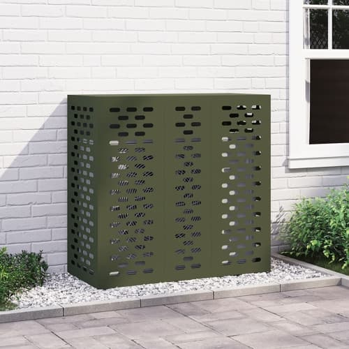 Air Conditioner Cover - Olivgrön, 110x50x105 cm, Stål