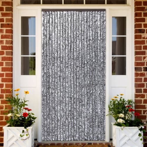Insektsgardin brun och beige 100x230 cm chenille
