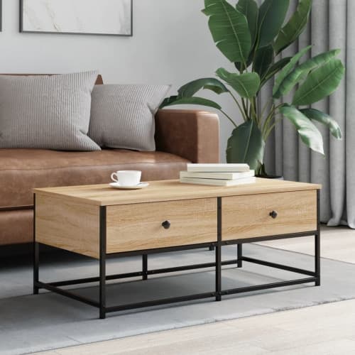 Soffbord sonoma-ek 100x51x40 cm konstruerat trä