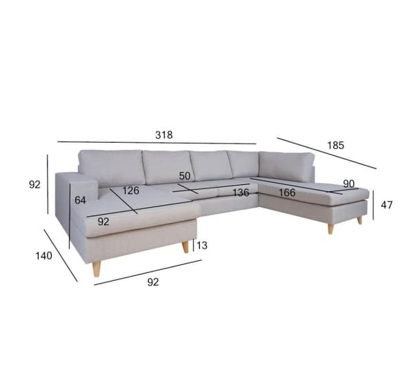 Kulmasohva HARALD RC beige