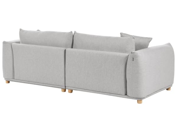 Sofasæt Grå Polyester 5 Sofagruppe Moderne Sofarrangement med Lænestole Blød Møbelgruppe Design