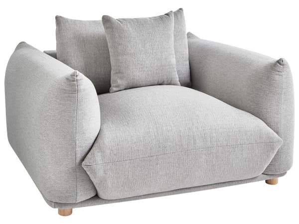 Sofasæt Grå Polyester 5 Sofagruppe Moderne Sofarrangement med Lænestole Blød Møbelgruppe Design