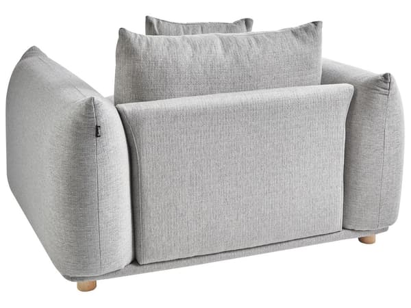 Sofasæt Grå Polyester 5 Sofagruppe Moderne Sofarrangement med Lænestole Blød Møbelgruppe Design
