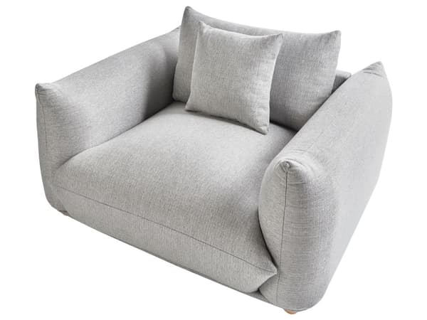 Sofasæt Grå Polyester 5 Sofagruppe Moderne Sofarrangement med Lænestole Blød Møbelgruppe Design