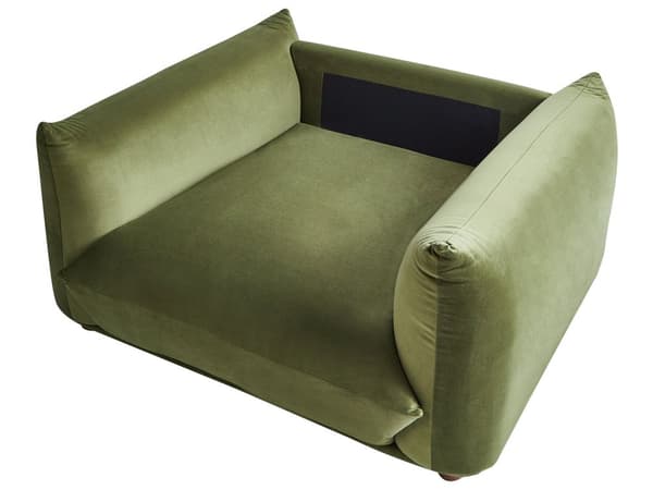 Sofasæt Grøn Velour 5 Sofagruppe Moderne Sofarrangement med Lænestole Blød Møbelgruppe Design
