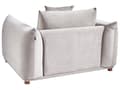 Miniatyrbillede 9 af 11: Sofasæt Taupe Velour 5 Sofagruppe Moderne Sofarrangement med Lænestole Blød Møbelgruppe Design