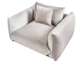Miniatyrbillede 10 af 11: Sofasæt Taupe Velour 5 Sofagruppe Moderne Sofarrangement med Lænestole Blød Møbelgruppe Design