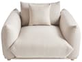 Miniatyrbillede 8 af 11: Sofasæt Beige Polyester 5 Sofagruppe Moderne Sofarrangement med Lænestole Blød Møbelgruppe Design