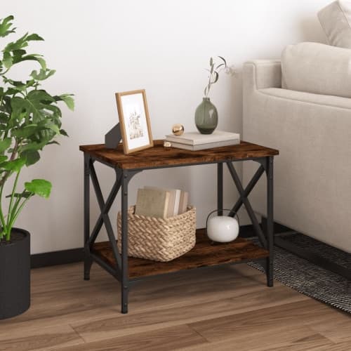Soffbord rökfärgad ek 55x38x45 cm konstruerat trä