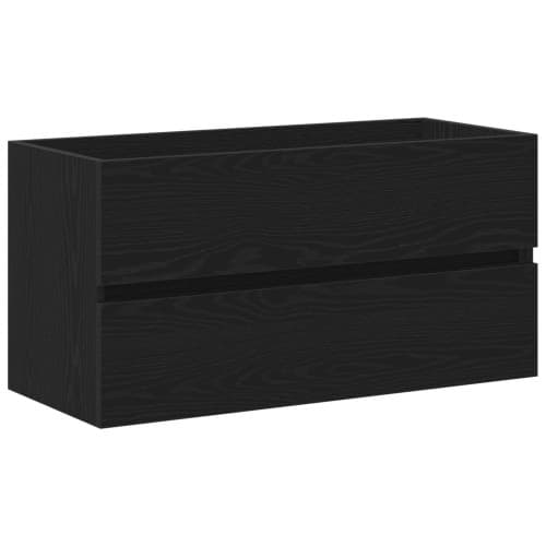Diskbänkskåp Svart Ek 90x38,5x45 cm Konstruerat Trä