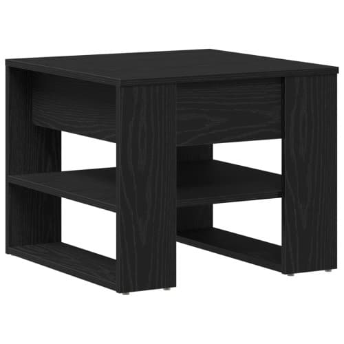 Svart Ek Kaffeebord 55,5x55x45 cm Tillverkat av Konstruerat Trä