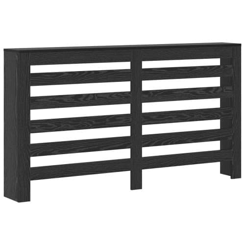 Radiatortäckning Svart Ek 149x20x82 cm Ingenjörsträ