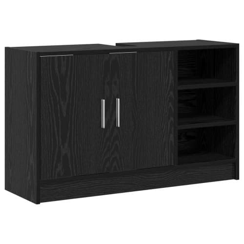 Diskbänkskåp Svart ek 90x29x55 cm Konstruerat trä