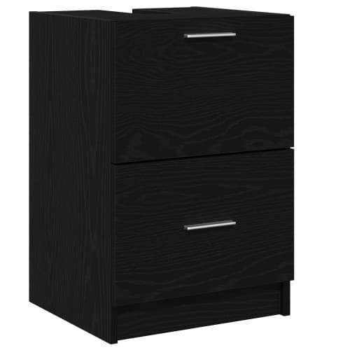 diskbänksskåp Svart ek 40x37x59 cm MDF