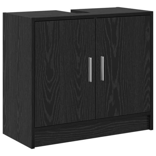 Handfat Skåp Svart Ek 63x29x55 cm Konstruerat trä