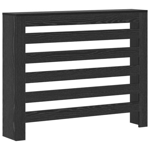 Radiator Täckning Svart Ek 104x20x82 cm Konstruerat Trä