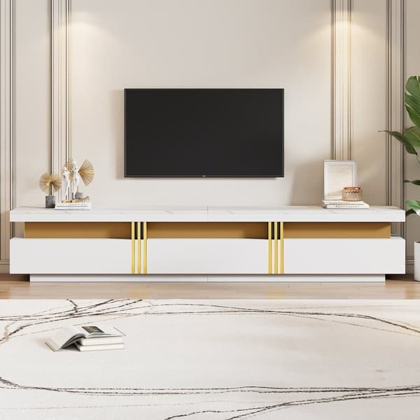 Vitt TV-väggskåpsset med soffbord – Multifunktionellt förvaringsset för vardagsrum med TV-bänk och skåp
