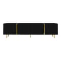 Miniatyrbild 8 av 11: Modernt svart TV-bänk och soffbord set i högblank finish – Elegant vardagsrumsset i svart glans, stilren TV-möbel och matchande soffbord
