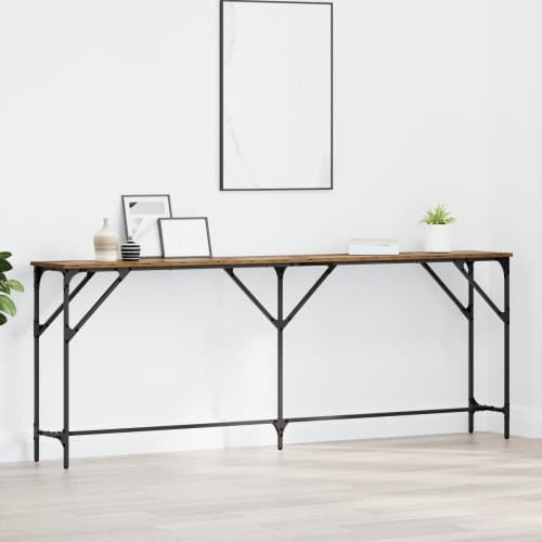 Konsolbord gammalt trä 200x29x75 cm Ingenjörsträ