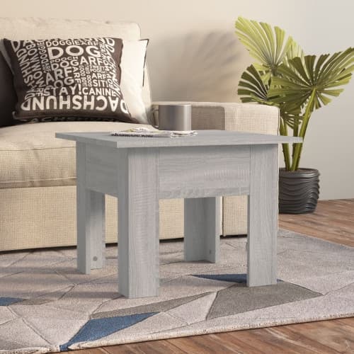 Soffbord grå sonoma 55x55x42 cm konstruerat trä