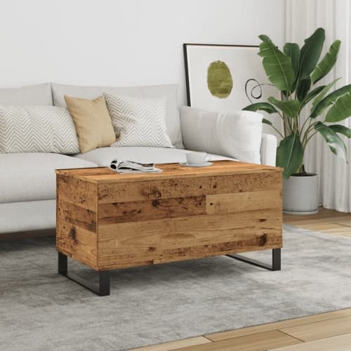 Soffbord åldrat trä 90x44,5x45 cm konstruerat trä