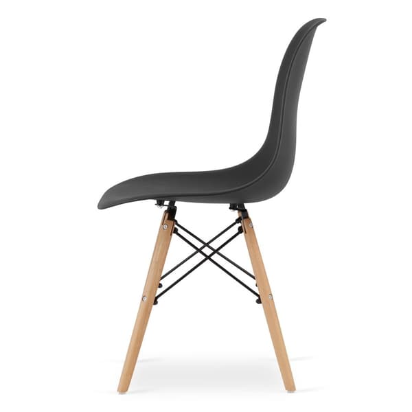 Bord NP 80x80 Artisan svarta ben + 4 OSAKA svarta stolar naturben