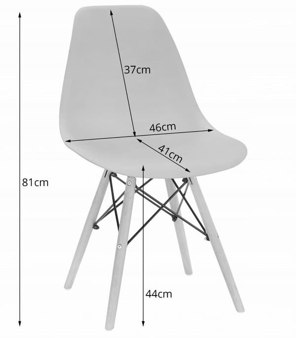 TODI 80 cm vitt runt bord + 4 svarta OSAKA stolar