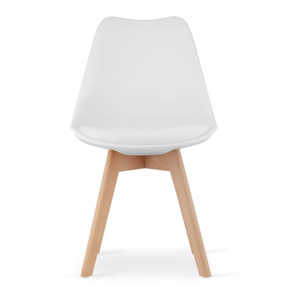 TODI 80 cm vitt runt bord + 4 MARK vita stolar