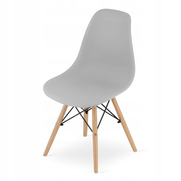 ADRIA rektangulärt bordsset 120x80 vit + 4 OSAKA grå stolar