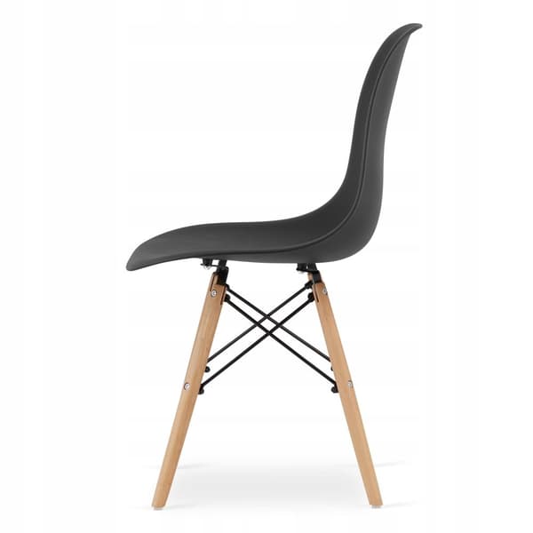 ADRIA rektangulärt bordsset 120x80 vit + 6 OSAKA svarta stolar