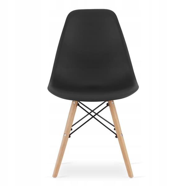 ADRIA rektangulärt bordsset 120x80 vit + 6 OSAKA svarta stolar