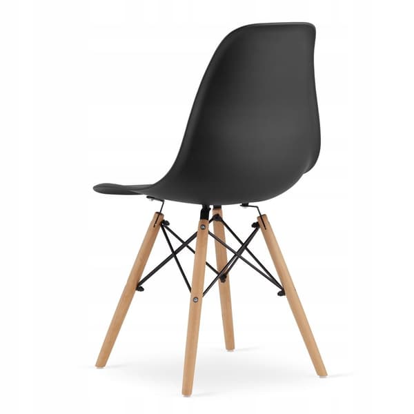 ADRIA rektangulärt bordsset 120x80 vit + 6 OSAKA svarta stolar
