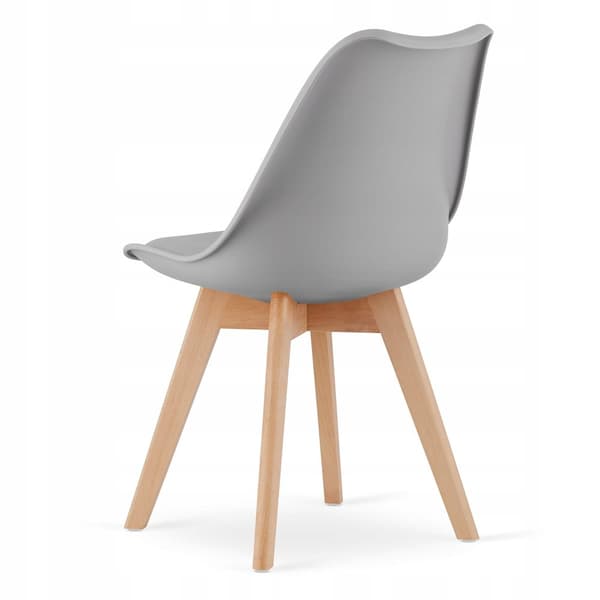ADRIA rektangulärt bordsset 120x80 vit + 4 MARK grå stolar