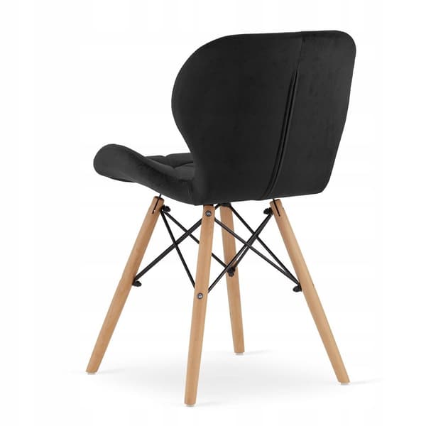 ADRIA rektangulärt bordsset 120x80 vit + 4 LAGO svarta stolar