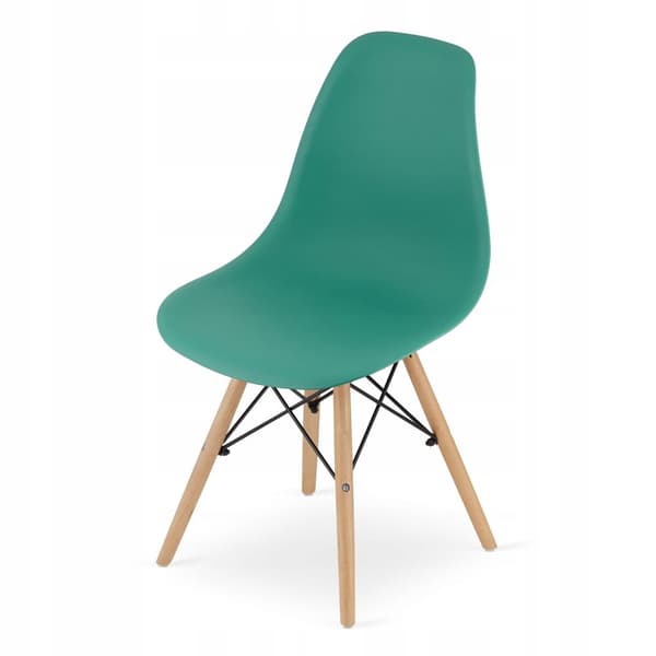 ADRIA rektangulärt bordsset 120x80 vit + 4 OSAKA gröna stolar