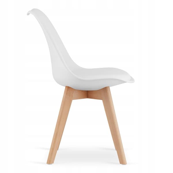 TODI 60 cm vitt runt bord + 2 MARK vita stolar