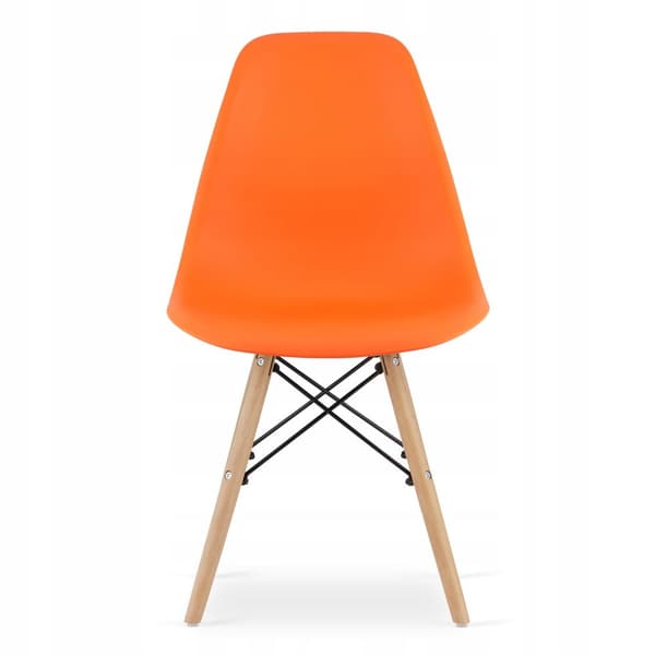 TODI 60 vitt runt bordsset + 2 OSAKA orangea stolar
