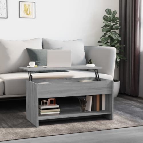 Soffbord grå sonoma 102x50x52,5 cm konstruerat trä