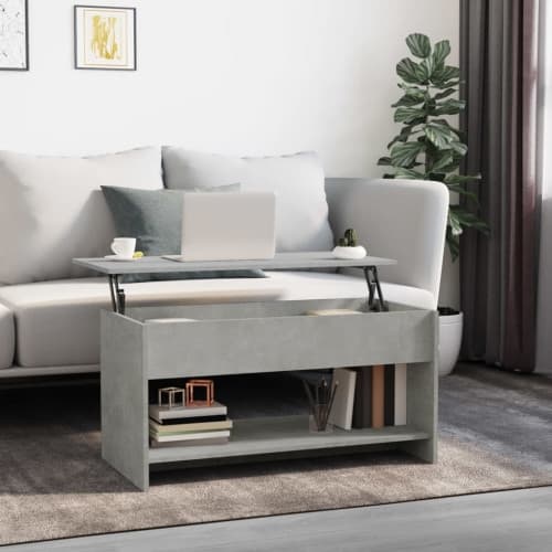 Soffbord betonggrå 102x50x52,5 cm konstruerat trä