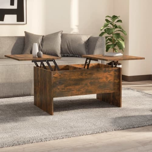 Soffbord rökfärgad ek 80x50x42,5 cm konstruerat trä