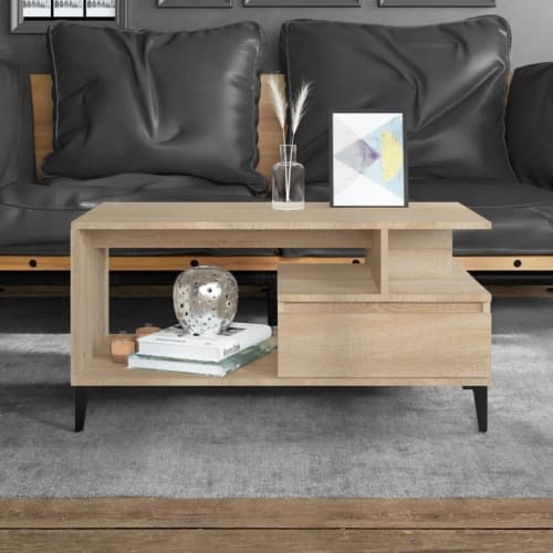 Soffbord sonoma-ek 90x49x45 cm konstruerat trä