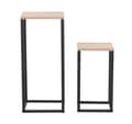Miniatyrbilde 3 av 4: Sidebord HANNES 2-delers sett 26x26xH60cm, 22x22xH40cm, rustikk melamin