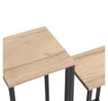 Miniatyrbilde 4 av 4: Sidebord HANNES 2-delers sett 26x26xH60cm, 22x22xH40cm, rustikk melamin